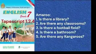 English Grade 7 Tapescript T.1.2.4