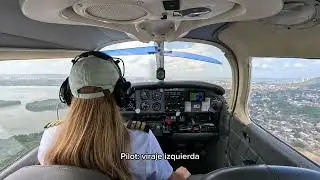 Toque y despegue en Cartagena pista 19. Comunicaciones ATC
