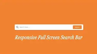 Full Screen Responsive Search Bar Using HTML, CSS & JavaScript | Rz Education