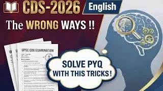 CDS PYQ Tricks For English #cds #upsc 