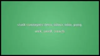 Stink Meaning