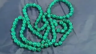 Teal Green Cracked Glass Plain Round Beads 8mm Strand Of 95+ Pieces Y07475
