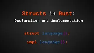 Structs in Rust Programming. @CodeInfinity57