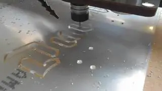Processing of 5 mm Aluminium alloy 50/83 ALMg 4.5MN H11  by VOLTER CNC Router