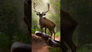 Buck is surprised to see the python beneath him.