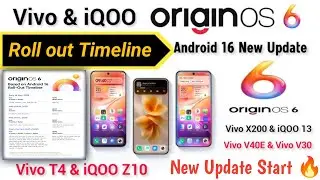 Vivo & iQoo OriginOS 6 Based on Android 16 Roll out Timeline update | New Update Start 🔥