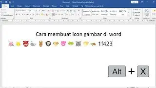 cara membuat icon gambar binatang di word