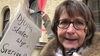1 maj Protest i Stockholm p&aring; svenska. Протест в Стокгольме против к-бесия без перевода , на шведском