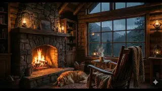 Quiet Story &ndash; 6 Hours of Cozy Jazz | Fireplace & Rain Ambience