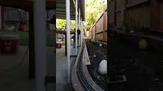 My out door Ho model garden train test run part 1