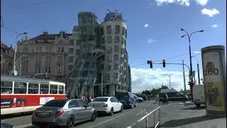 Walk near the Dancing House Prague Czech Republic.