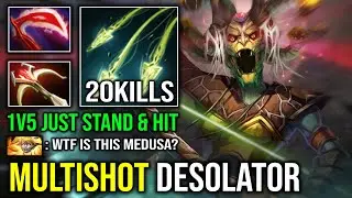 WTF 1v5 Multishot Desolator Max Crit Hit Like a Truck Nonstop Godlike Medusa Dota 2