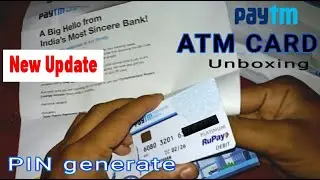 Paytm ATM card' PIN generate | Paytm atm card Unboxing | Paytm payment Bank ATM/ Debit card | 2022