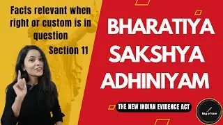 Bharatiya Sakshya Adhiniyam - Facts relevant when right or custom is in question , Section 11