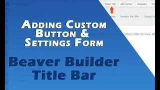 Adding Custom button with custom settings form at Builder title bar
