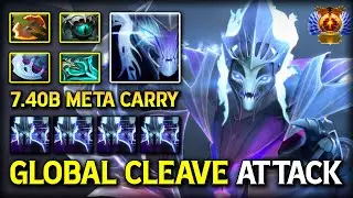 7.40B NEW META CARRY Spectre With First Item Battle Fury Item Global Cleave Attack Dota 2