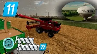 Harvesting with snow??!! | EP #11 | ElmCreek | Farming Simulator 22 | Timelapse