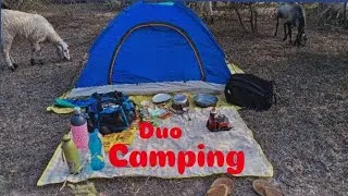 Duo Camping #videos #video #survival #camping #challenge #cooking #vlog #viral #village 