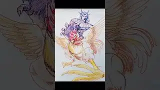 Rooster Fighter drawing #megaohmman #drawing #howtodraw #anime #comics #rooster #fighter #pencil