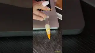 Easy Nail Art !🧡✨🦦#nails #naildesign #nailart #beginnernailtech #easynailart #nailshort #viral