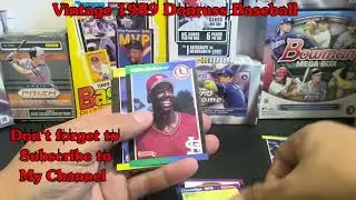 Opening Vintage 1989 Donruss Baseball 2 Packs Baseball Collection Sport Cards