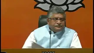 Press Conference by Shri Ravi Shankar Prasad at BJP HQ, New Delhi.