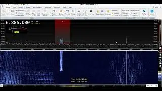 Waterfall picture transmission 6886 Khz