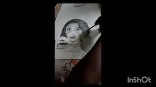 one of my first videos drawing in 2025 portrait of Logina salah @loginasalah552