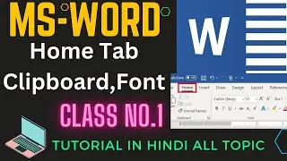 How to Clipboard and Font Group in MSWORD #classno1 #msword #msoffice #pagewatermark #pagecolor
