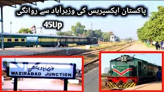 Pakistan Express depart from Wazirabad Junction 15Nov 2025 45Up Departure Views from Wazirabad#train