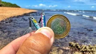 QUER PEGAR MUITO PEIXE NA BEIRA DA PRAIA? USE ESSE MICRO JIG!