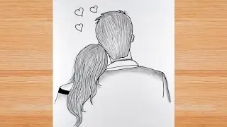 Valentine Day Drawing | Valentine's Day Drawing Girl and Boy | Easy Couple Drawing