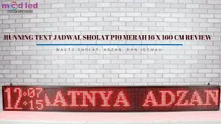 RUNNING TEXT JADWAL SHALAT P10 MERAH 16X160 PX REVIEW