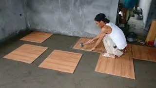Building Bedroom Floor With Sand, Cement & How To Install Ceramic Tiles Step By Step