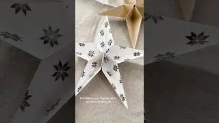 Langsamere Videoanleitung FALTSTERN EINFACH - DIY Tutorial #bastelanleitung #diy #kukuwaja #stern