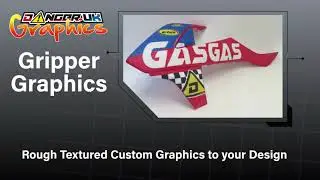 MX Gripper Graphics Chrome Iridescent fitted to Motocross Plastics fast turn around
