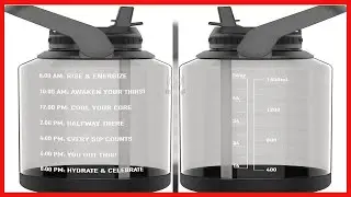 Great product -  Takeya Motivational Water Bottle with Straw Lid, Times to Drink, BPA-Free Tritan Pl