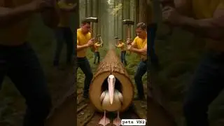 Unbelievable! Pelican Stuck Inside a Tree Trunk 😱🪵 | Amazing Rescue #Shorts