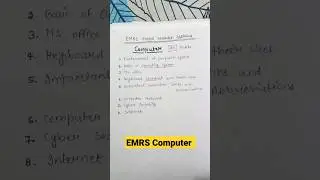 EMRS Hostel Warden Computer syllabus 2023 #emrshostelwarden