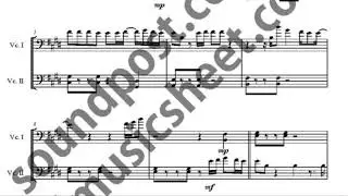 2002 violin,cello duet music sheet
