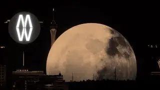 Sleep &bull; Relax &ndash; 10 Hour Las Vegas Sphere Moonlight &bull; Real Balcony Ambient City Sounds (4K)