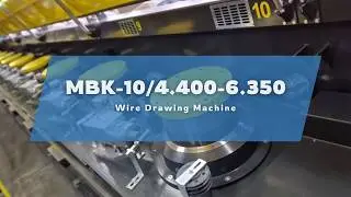 Wire drawing machine for thin wire MBK-10/4.400-6.350