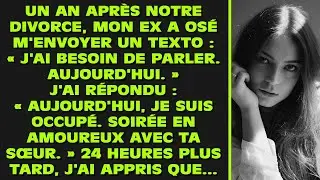 Un an après notre divorce, mon ex a osé m'envoyer un texto : « J'ai besoin de parler. Aujourd'hui. »