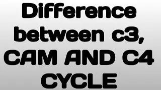 Difference between c3 ,C4 and cam plants| photosynthesis| CSIR NET|