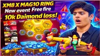 XM8 X MAG10 RING Event 😱 | 10,000 Diamond Loss 💎 | Free Fire New Gun Skin / Hcrr Ak 