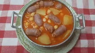 Garbanzos con chistorras Valenciana