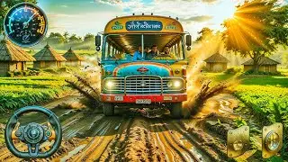 Bus Simulator Extreme Road Gameplay | Offroad Village Bus Driving Adventure 🚍🔥 #viral