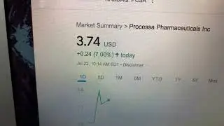 🔴 Processa Pharmaceuticals Inc PCSA Stock Information 🔴
