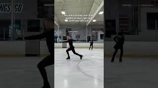A quick toe-loop exercise for beginners learning the jump #figureskating #iceskating #figureskater
