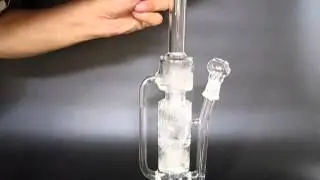 Double Disc perc glass water pipes, Big glass oil rigs